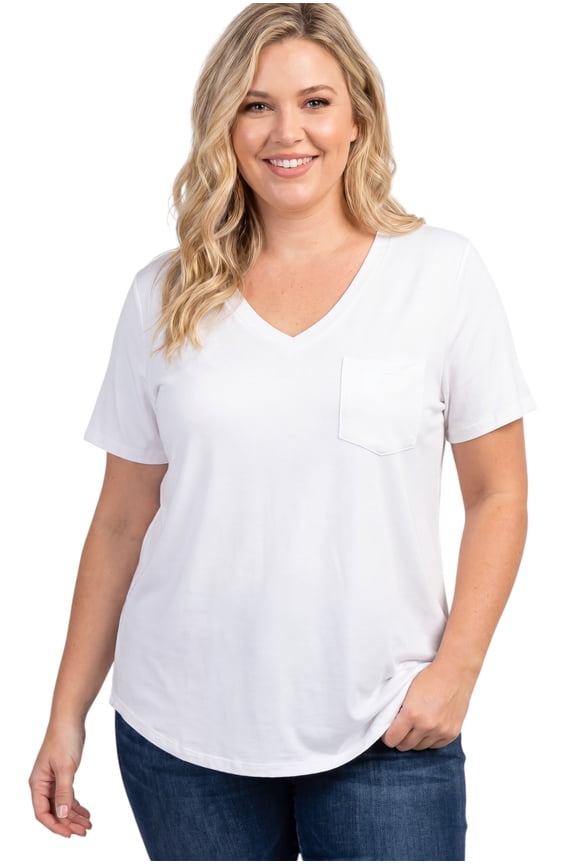 Plus Size Perfect Crewneck Pocket Tee