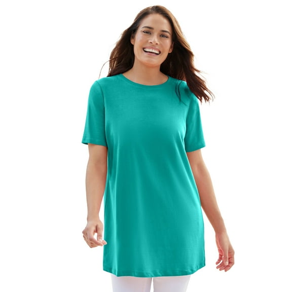 Woman Within Plus Size Perfect Crewneck Tunic