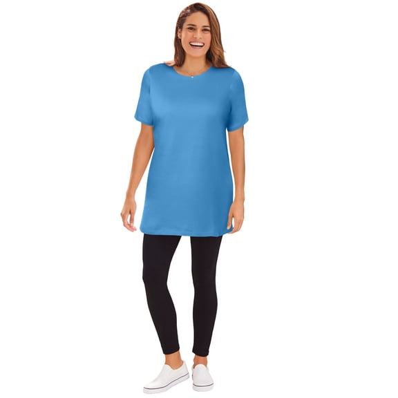 Woman Within Plus Size Perfect Crewneck Tunic
