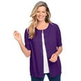 thumbnail image 1 of Woman Within Plus Size Perfect Elbow-Length Sleeve Cardigan Sweater, 1 of 4