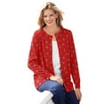 thumbnail image 1 of Woman Within Plus Size Perfect Long-Sleeve Cardigan Sweater, 1 of 4