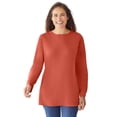 thumbnail image 1 of Woman Within Plus Size Perfect Long-Sleeve Crewneck Tee, 1 of 6