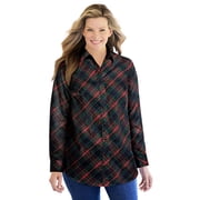 Woman Within Plus Size Petite Perfect Long Sleeve Shirt