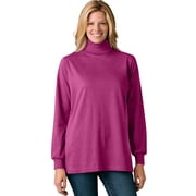 Woman Within Plus Size Perfect Long-Sleeve Turtleneck Tee (Petite Available)