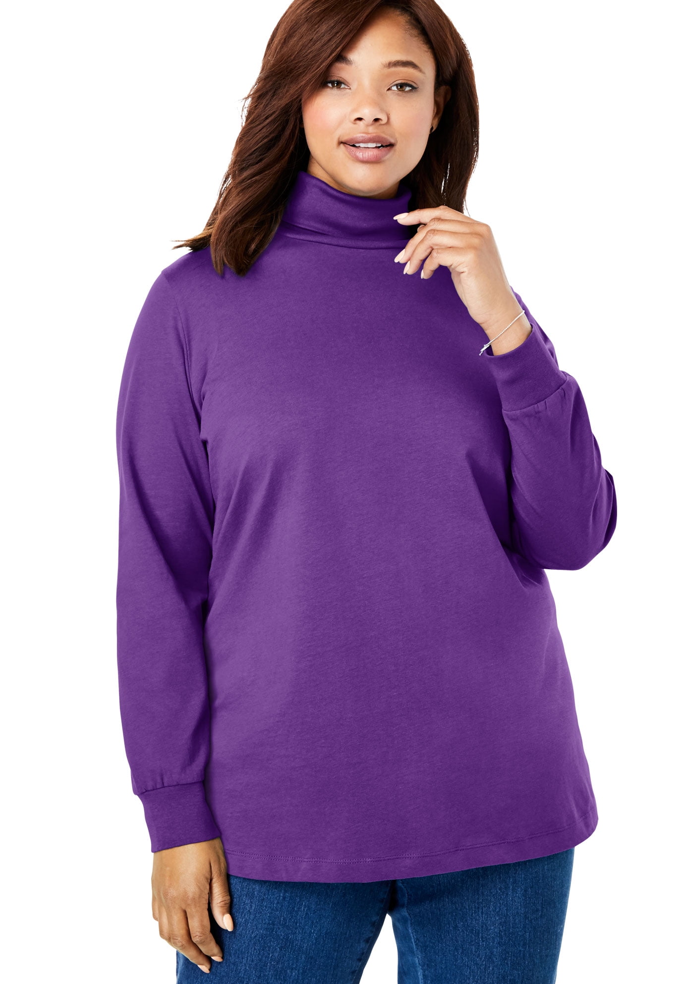 Woman within shop turtleneck