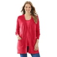 thumbnail image 1 of Woman Within Plus Size Perfect Longer-Length Cotton Cardigan Sweater, 1 of 4