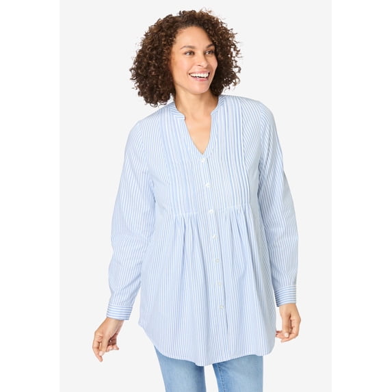 Woman Within Plus Size Perfect Pintuck Tunic