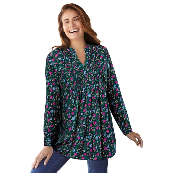Woman Within Plus Size Perfect Pintuck Tunic