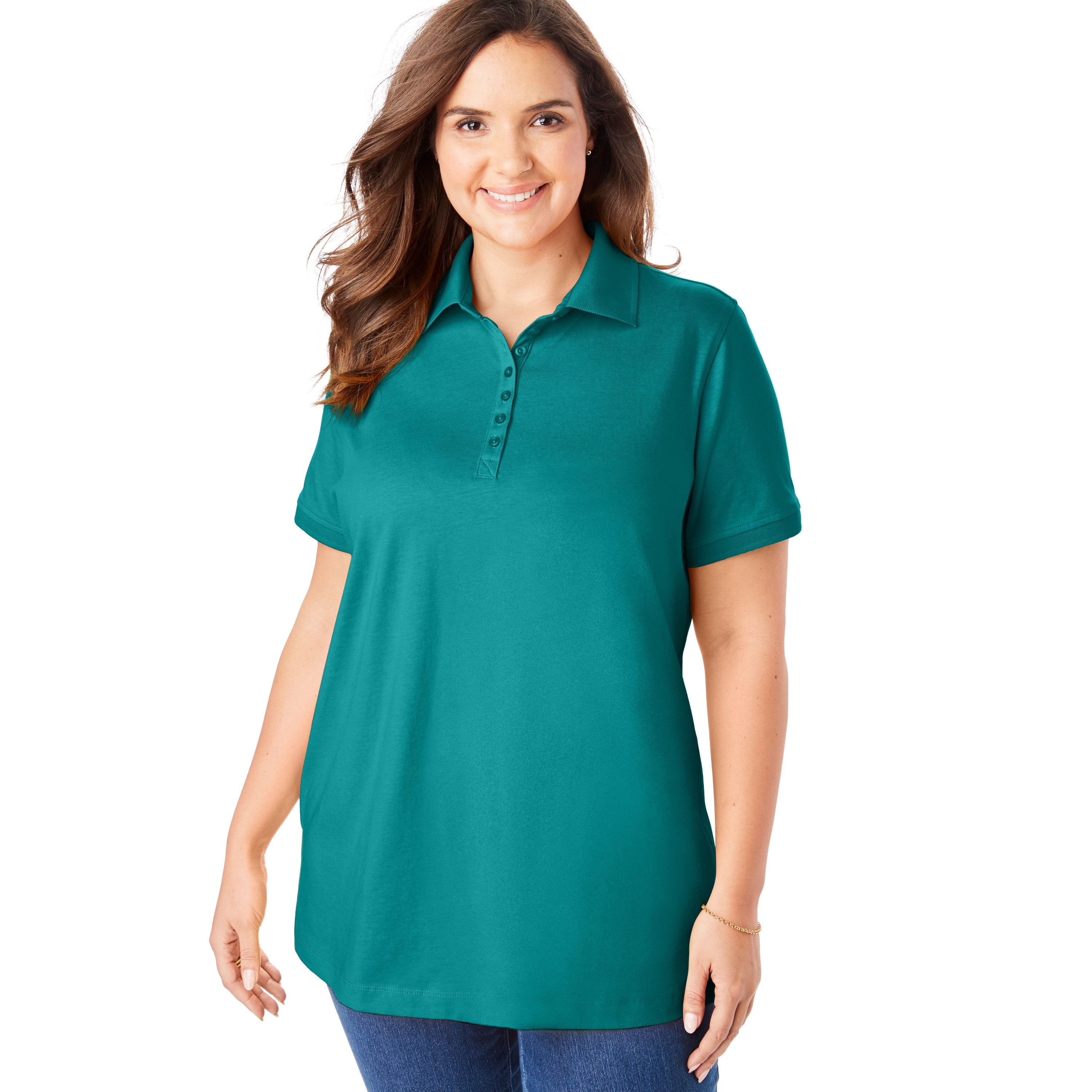 Woman Within Plus Size Perfect Shirt - Walmart.com