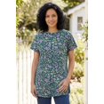 thumbnail image 1 of Woman Within Plus Size Perfect Printed Crewneck Tunic, 1 of 6