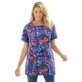 thumbnail image 1 of Woman Within Plus Size Perfect Printed Crewneck Tunic, 1 of 6