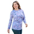 thumbnail image 1 of Woman Within Plus Size Perfect Printed Long-Sleeve Crewneck Tee, 1 of 4