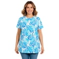 thumbnail image 1 of Woman Within Plus Size Perfect Printed Short-Sleeve Crewneck Tee, 1 of 6
