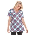 thumbnail image 1 of Woman Within Plus Size Perfect Printed Short-Sleeve V-Neck Tee, 1 of 6