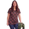 thumbnail image 1 of Woman Within Plus Size Perfect Printed Short-Sleeve V-Neck Tee, 1 of 5