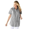 thumbnail image 1 of Woman Within Plus Size Petite Perfect Short Sleeve Shirt, 1 of 4