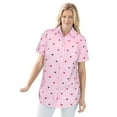 thumbnail image 1 of Woman Within Plus Size Petite Perfect Short Sleeve Shirt, 1 of 4