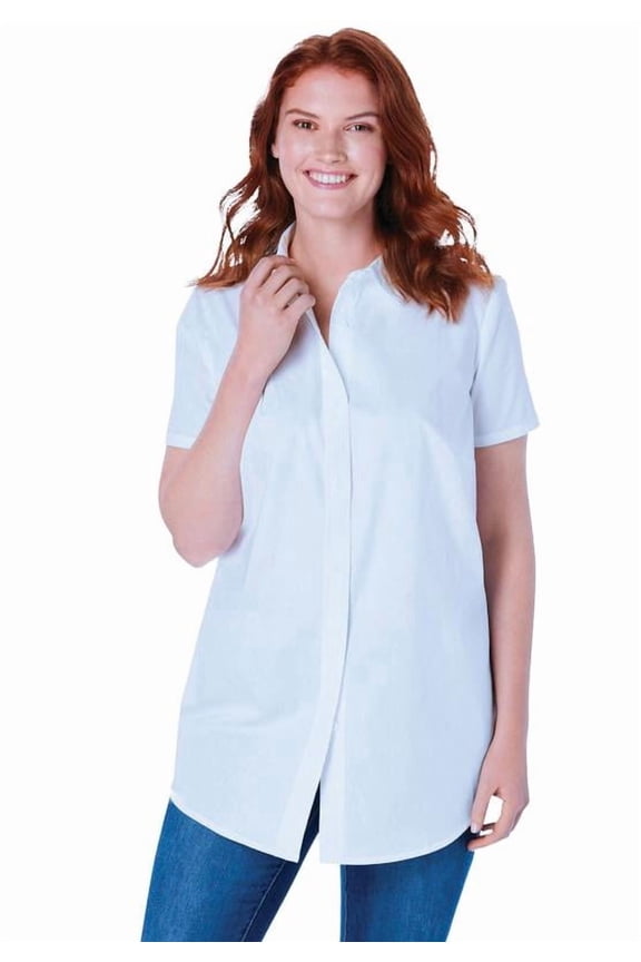 Plus Size Petite Perfect Short Sleeve Shirt