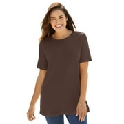 Woman Within Plus Size Perfect Short-Sleeve Crewneck Tee (Petite Available)