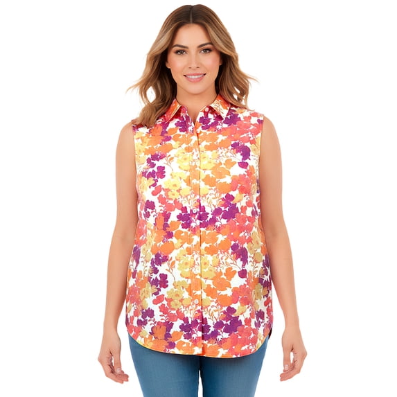Woman Within Plus Size Perfect Sleeveless Shirt