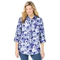 thumbnail image 1 of Woman Within Plus Size Perfect Three Quarter Sleeve Shirt, 1 of 2