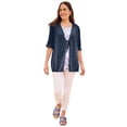 thumbnail image 1 of Woman Within Plus Size Perfect Tie-Front Bow Cardigan, 1 of 2