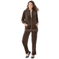 thumbnail image 1 of Woman Within Plus Size Petite 2-Piece Velour Hoodie Set, 1 of 4