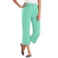 thumbnail image 1 of Woman Within Plus Size 7-Day Elastic-Waist Stretchy Knit Capri, 1 of 6