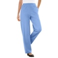 thumbnail image 1 of Woman Within Plus Size Petite 7-Day Knit Ribbed Straight-Leg Pull-On Pants, 1 of 2