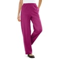 thumbnail image 1 of Woman Within Plus Size Petite 7-Day Knit Ribbed Straight-Leg Pull-On Pants, 1 of 5