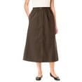 thumbnail image 1 of Woman Within Plus Size 7-Day Elastic-Waist All-Cotton Pull-On Denim Jeans Skirt, 1 of 5