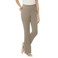 thumbnail image 1 of Woman Within Plus Size Petite Fineline Stretch Denim Pull-On Bootcut Jeans, 1 of 6