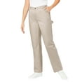 thumbnail image 1 of Woman Within Plus Size Petite Back-Elastic All-Cotton Denim Carpenter Jeans, 1 of 3