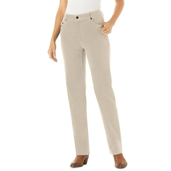 Woman Within Plus Size Petite Corduroy Straight Leg Jeans