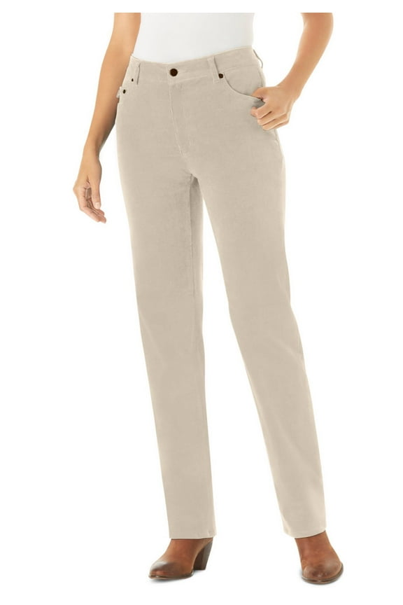 Plus Size Petite Corduroy Straight Leg Jeans