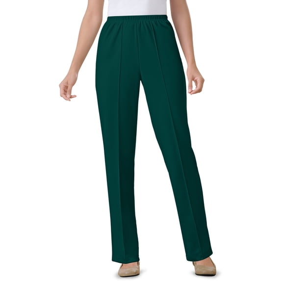 Woman Within Plus Size Petite Knit Hassle-Free Pull-On Elastic-Waist Pants