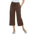 thumbnail image 1 of Woman Within Plus Size Petite Sport-Knit Pull-On Capri Pants, 1 of 3
