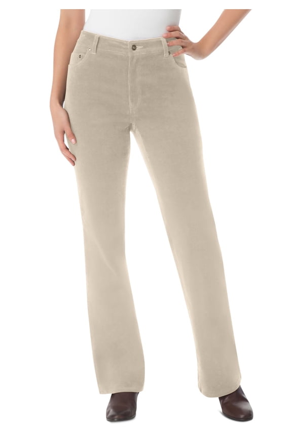 Plus Size Petite Stretch Corduroy Bootcut Pant