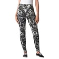 thumbnail image 1 of Woman Within Plus Size Petite Stretch-Cotton Knit Pull-On Printed Leggings, 1 of 3