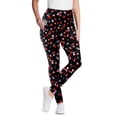 thumbnail image 1 of Woman Within Plus Size Stretch-Cotton Knit Pull-On Printed Pocket Leggings, 1 of 2