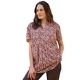 thumbnail image 1 of Woman Within Plus Size Pintucked Half-Button Tunic, 1 of 5