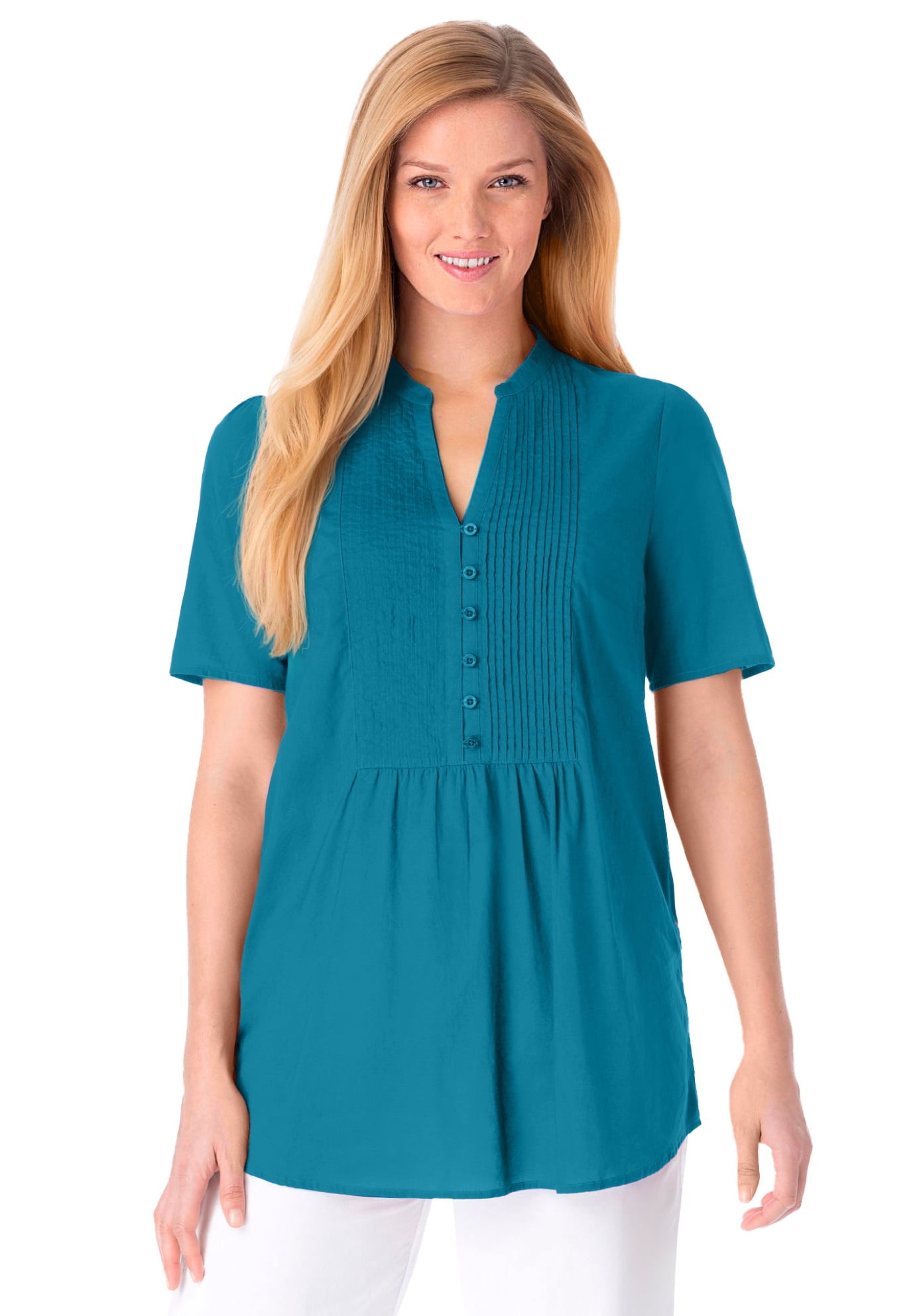 Island Serenity Button Down Tunic (Plus Size)