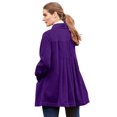 thumbnail image 1 of Woman Within Plus Size Pleat-Back Corduroy Jacket Long Oversized Barn Coat, 1 of 6
