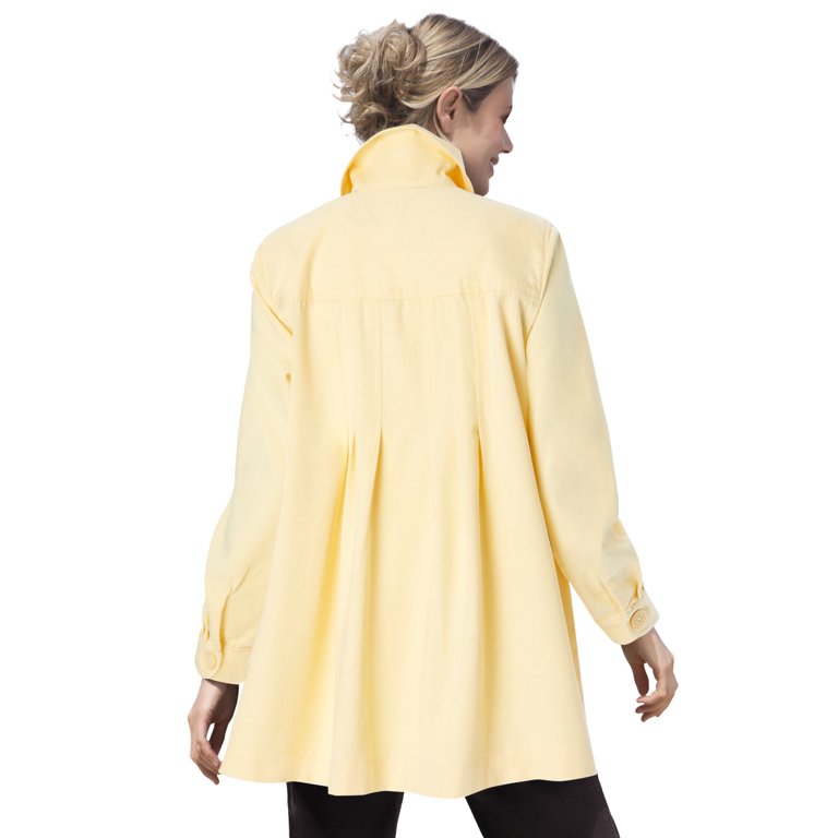 Yellow denim jacket plus size online