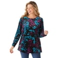 thumbnail image 1 of Woman Within Plus Size Plush Velour Tunic Sweatshirt, 1 of 4