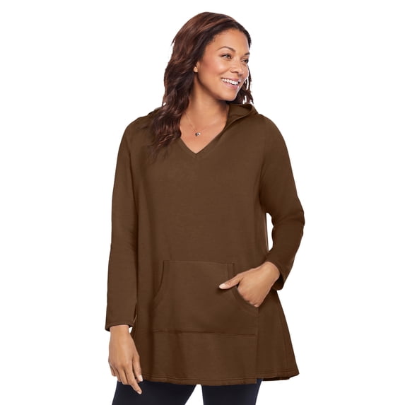 Woman Within Plus Size Pocket Hoodie Sweatshirt