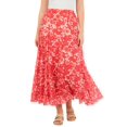 thumbnail image 1 of Woman Within Plus Size Pull-On Elastic Waist Crinkle Printed Skirt, 1 of 5
