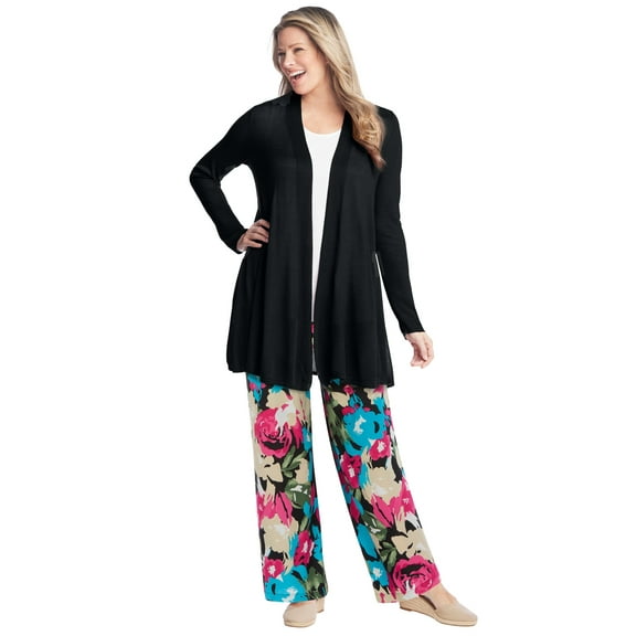 Woman Within Plus Size Pull-On Elastic Waist Soft Pants