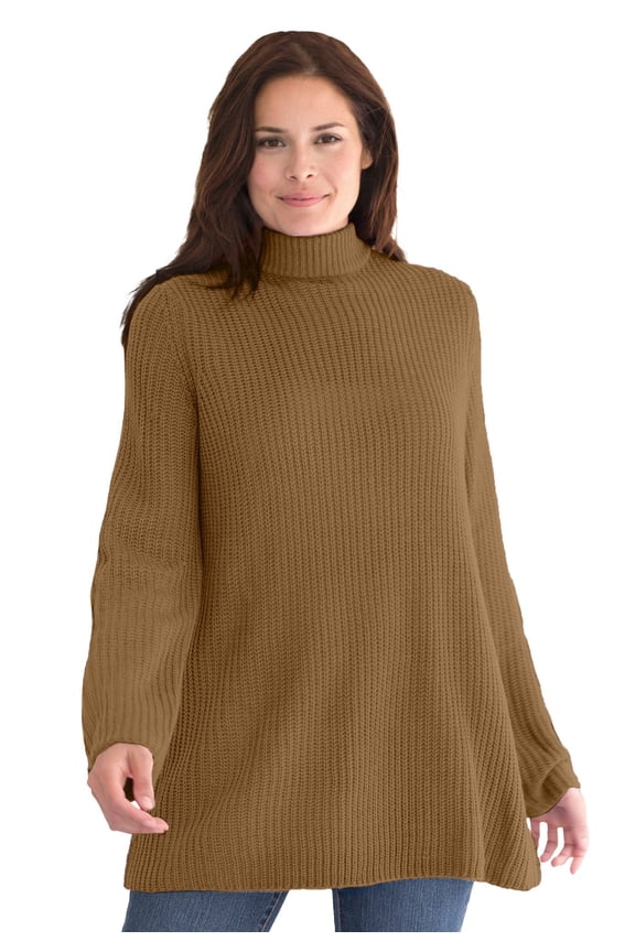 Plus Size Pullover Shaker Swing Sweater