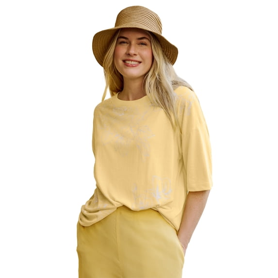 Woman Within Plus Size Relaxed Print Tee